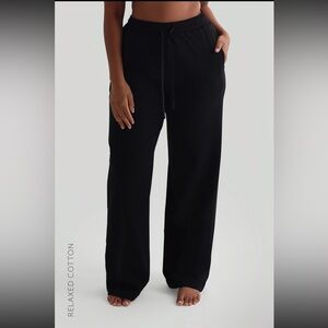 Relax Cotton Pants- Black